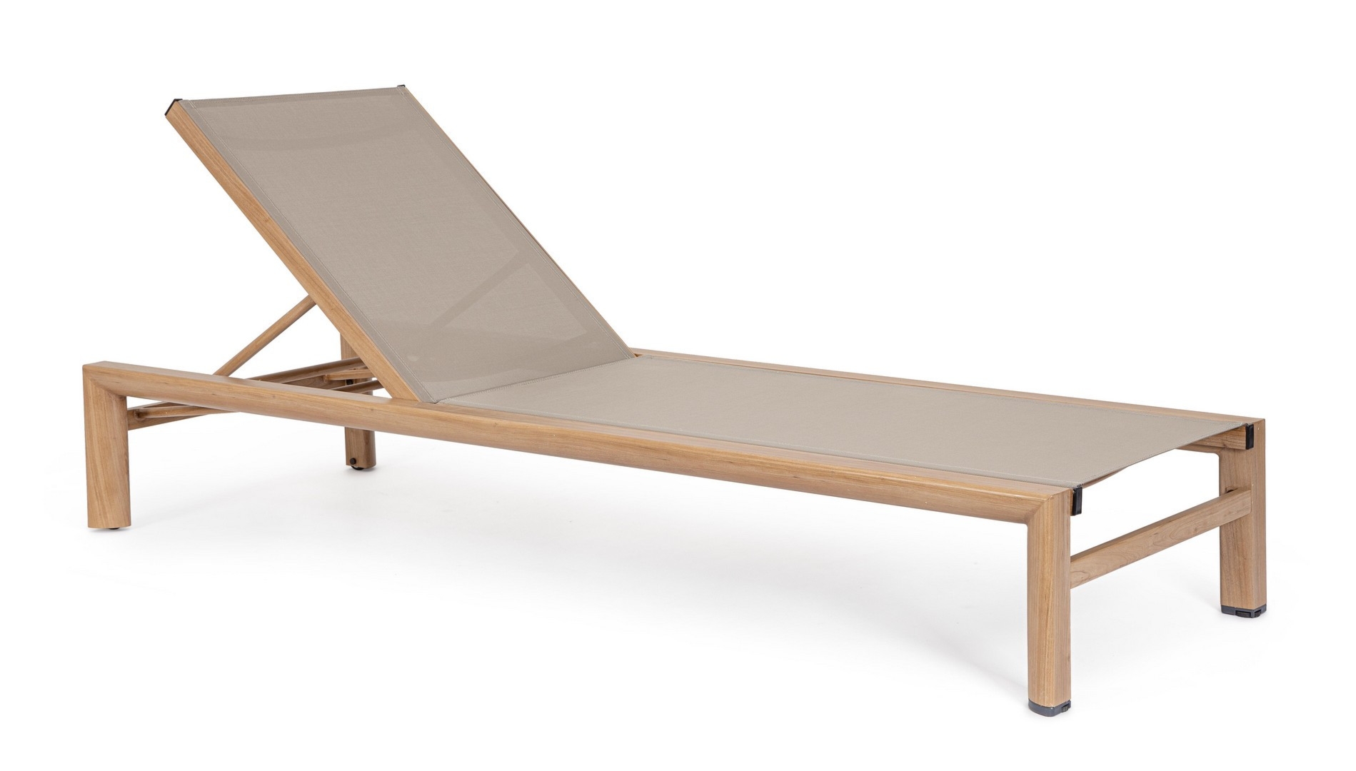 Leżak ogrodowy SKIPPER naturalny 74x200 aluminiowy z efektem drewna Bizzotto