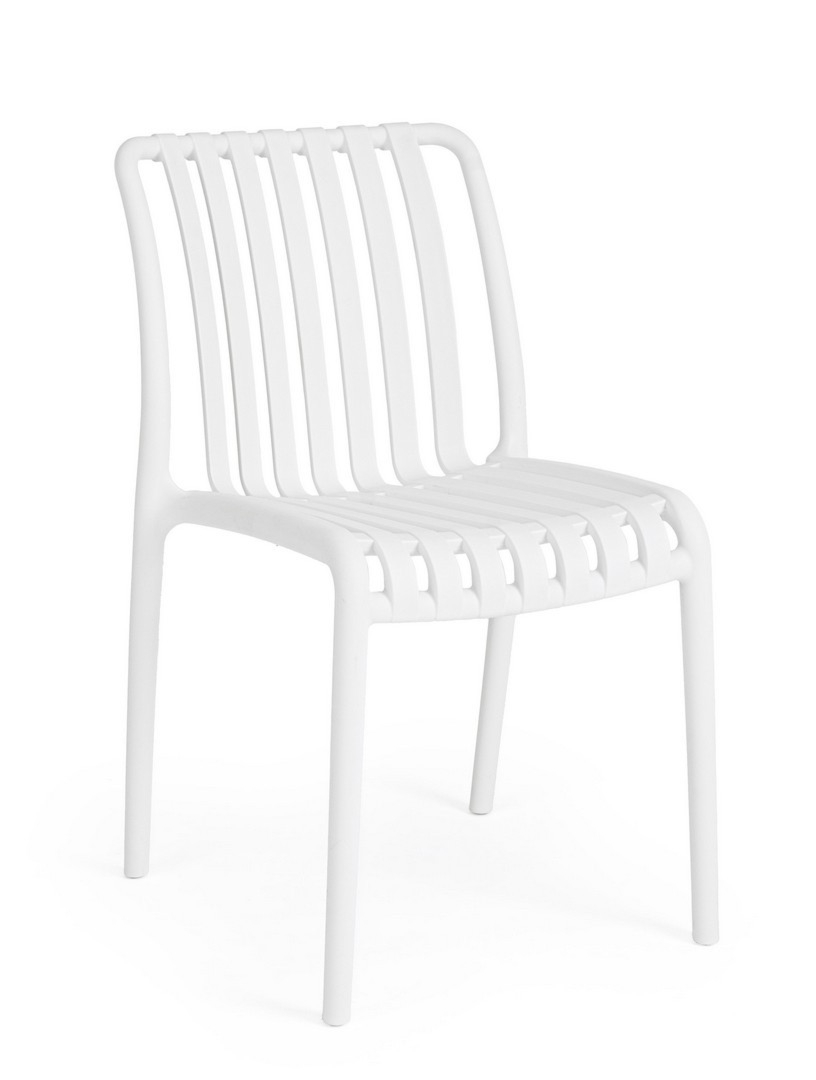 Krzesło ogrodowe BILLIE białe 47x60 z polipropylenu Bizzotto