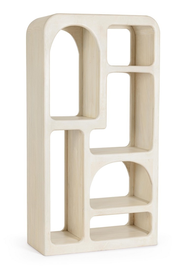 Regał Cairo naturalny 90x33x160cm drewno mango Bizzotto