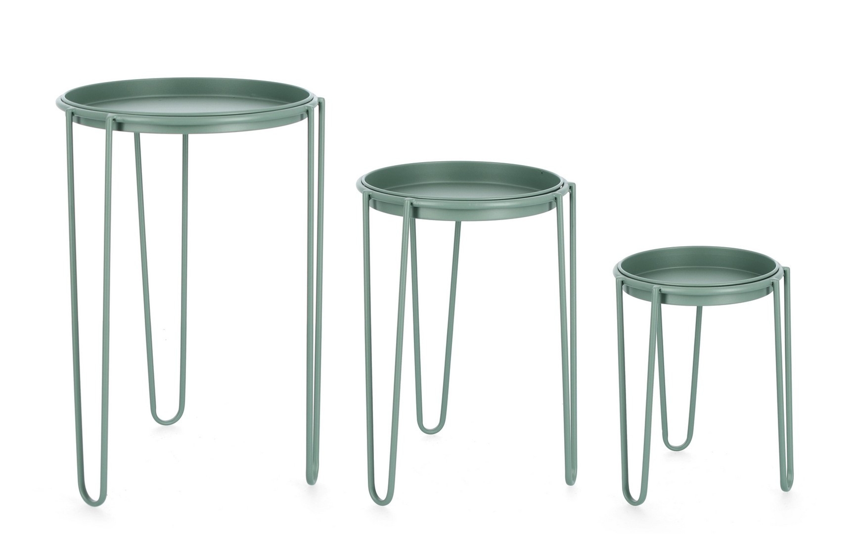 Zestaw stojaków na donice MADELYN szałwiowy Ø23,Ø28,Ø33 stalowy Bizzotto