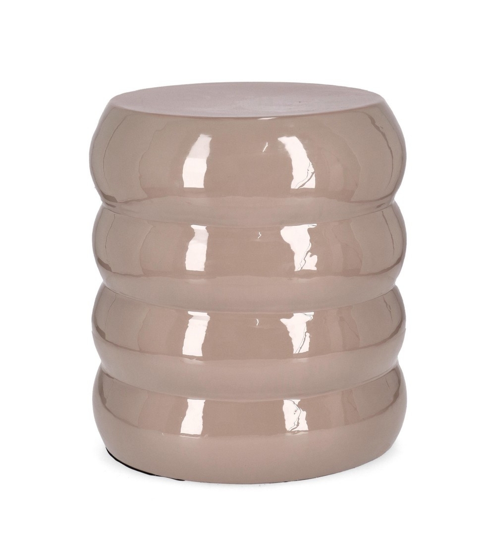 Taboret Aragon Atal czarny Ø42x47 cm stal emaliowana Bizzotto