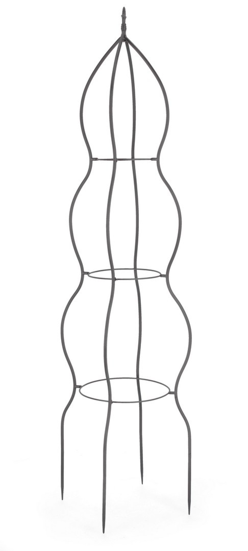 Podpórka do roślin pnących JEMMA antracytowa 34,5x34,5x174h stalowa Bizzotto