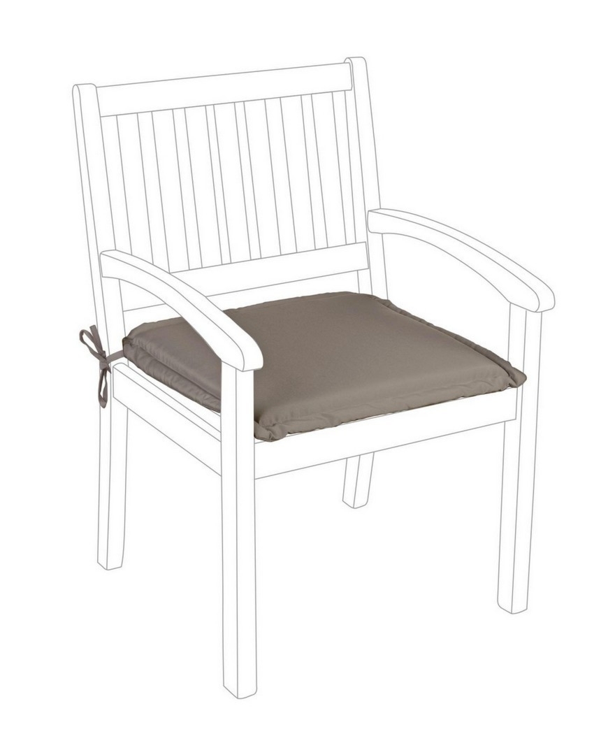 Poduszka siedziskowa CHOCO brązowa 49x52 wodoodporna z poliestru Bizzotto