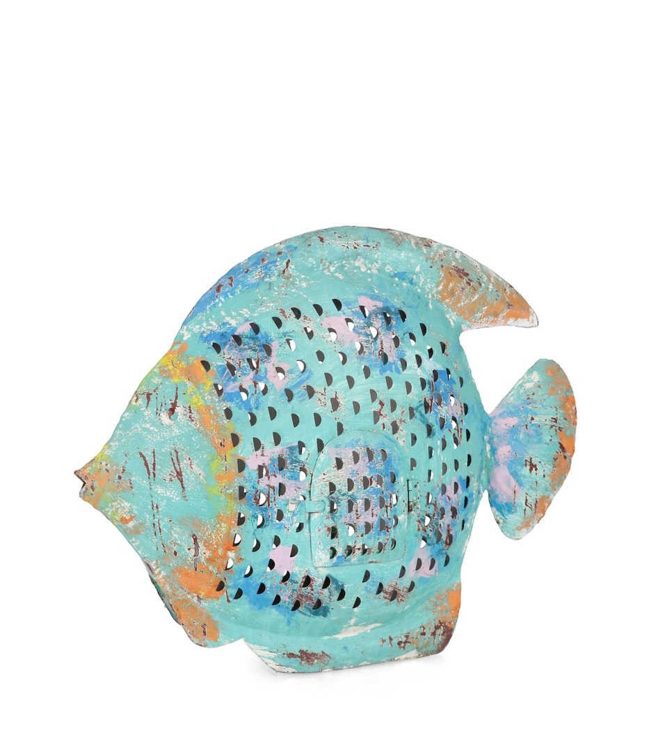 Dekoracja ryba NIXIE 70x18x57h metalowa Bizzotto