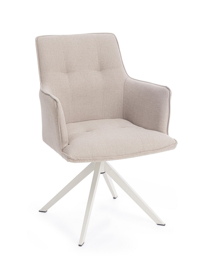 Krzesło ogrodowe SKAGEN białe 61x62 aluminiowe obrotowe Bizzotto