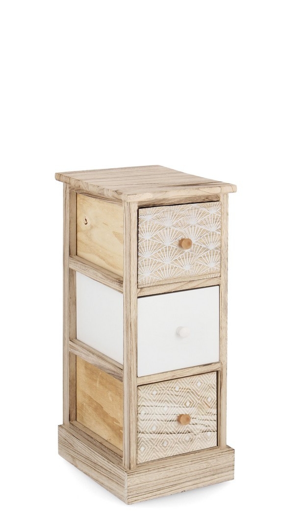 Komoda Finnley naturalna 26x32x62cm drewno paulowni Bizzotto