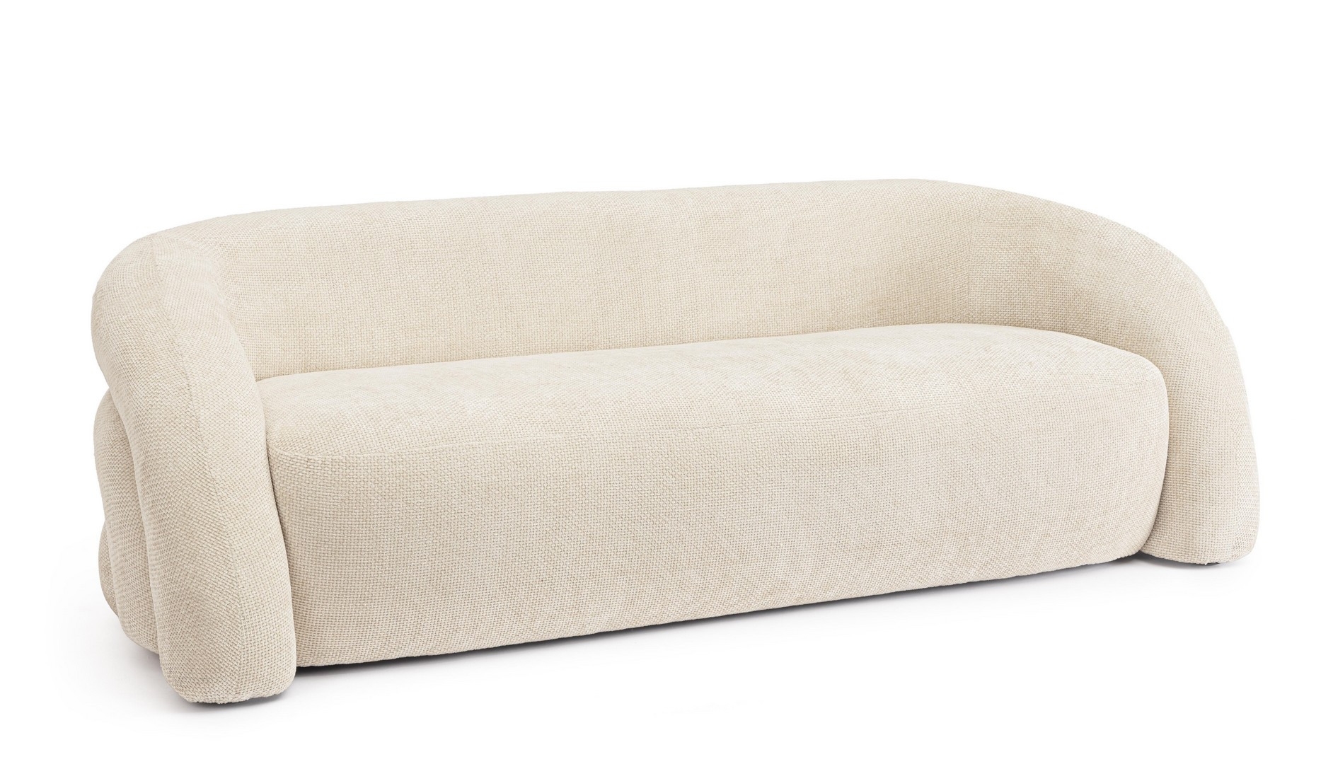Sofa Clemence beżowa 200x89x61cm PET PU Bizzotto