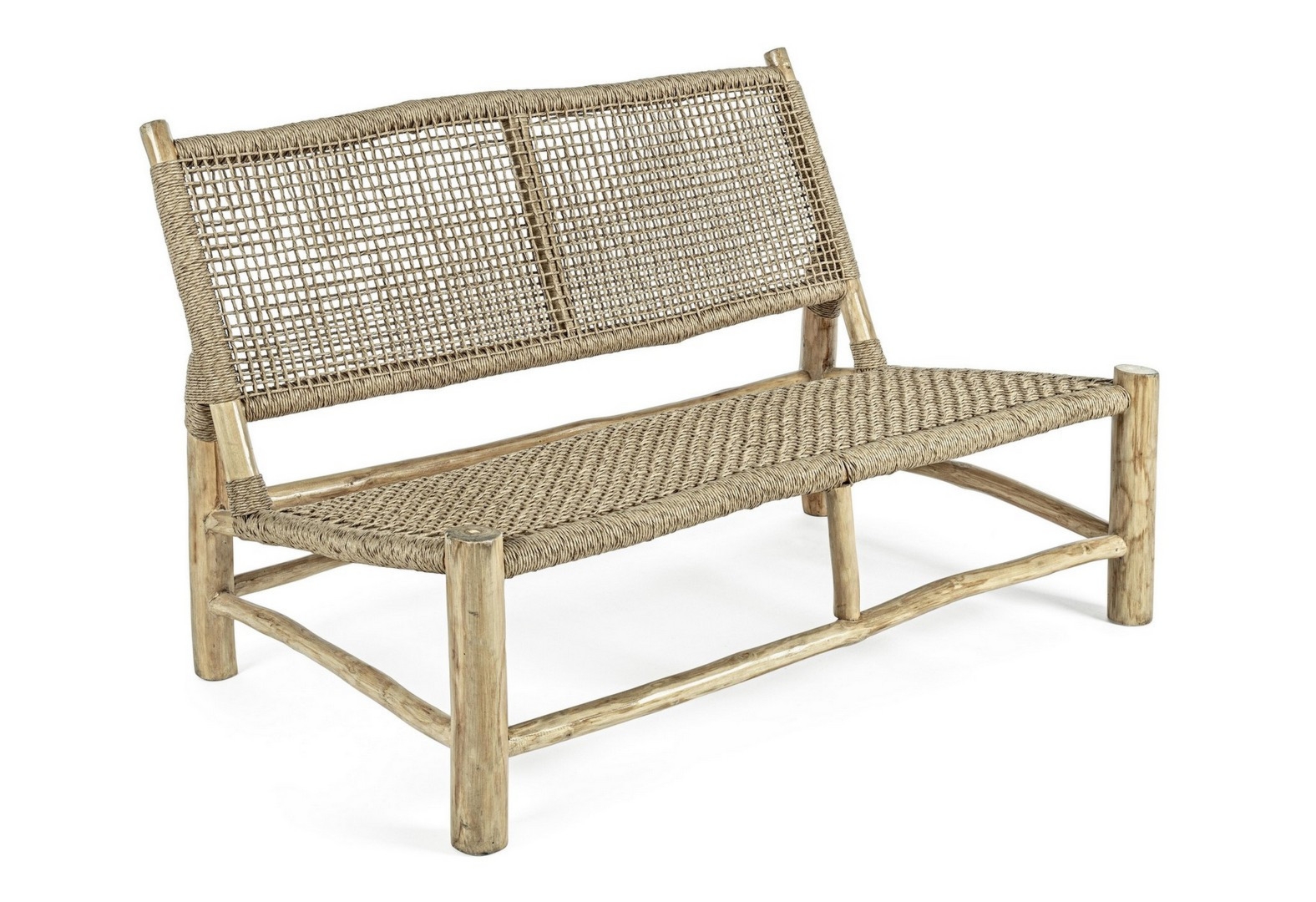 Sofa ogrodowa 2-os LAMPOK  120x72 z drewna tekowego Bizzotto