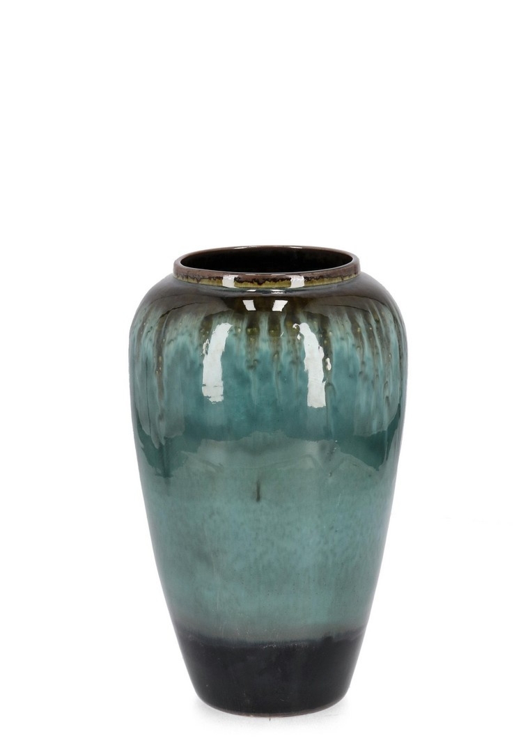 Wazon wykonany ręcznie COIRA zielony Ø25 z terakoty Bizzotto