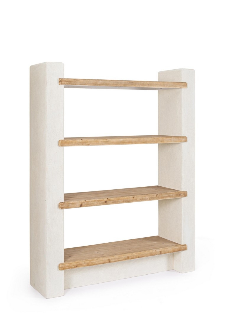 Regał Albin piaskowy 140x40x180cm MDF Bizzotto