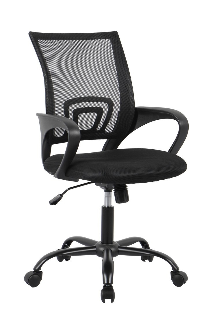 Fotel Biurowy Jerez czarny 54x49x92.5cm PU i PET z podłokietnikami Bizzotto