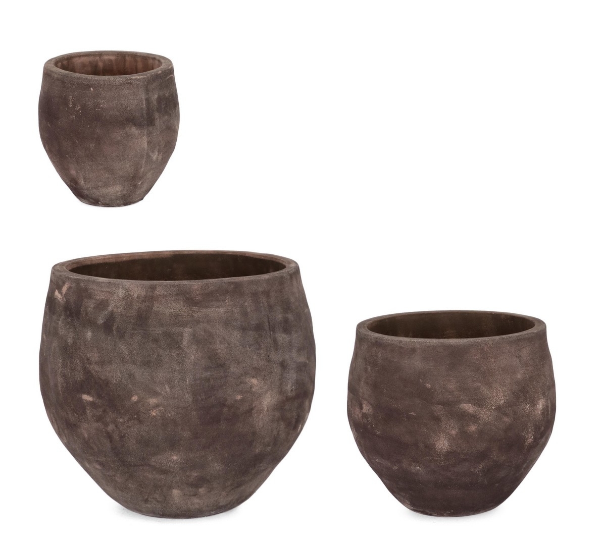 Zestaw donic ogrodowych MINH brązowy Ø22,Ø32,Ø42 z terakoty Bizzotto