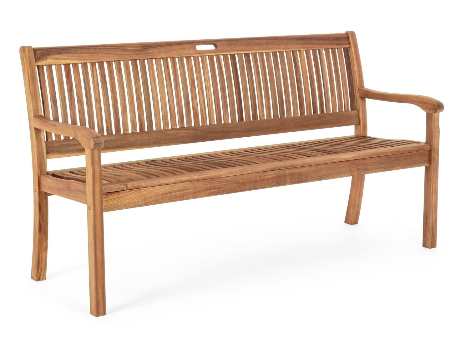 Ławka ogrodowa 3 osobowa NOEMI brąz 158x60 z drewna akacjowego Bizzotto