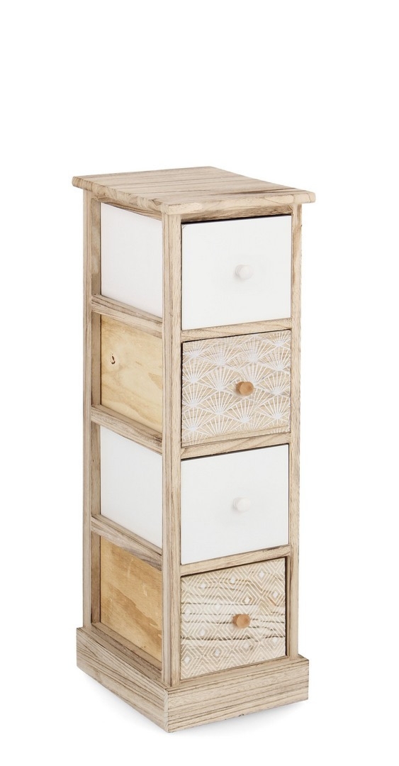Komoda Finnley naturalna 26x32x80cm Paulownia Bizzotto