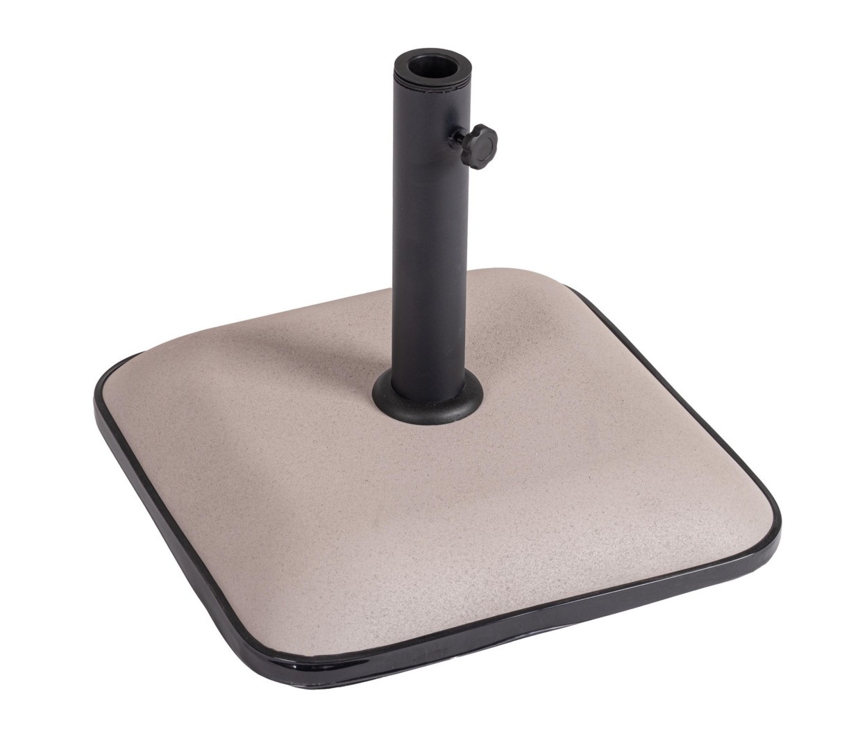 Podstawa do parasola z nogą centralną BARRY taupe 45x45 z cementu Bizzotto