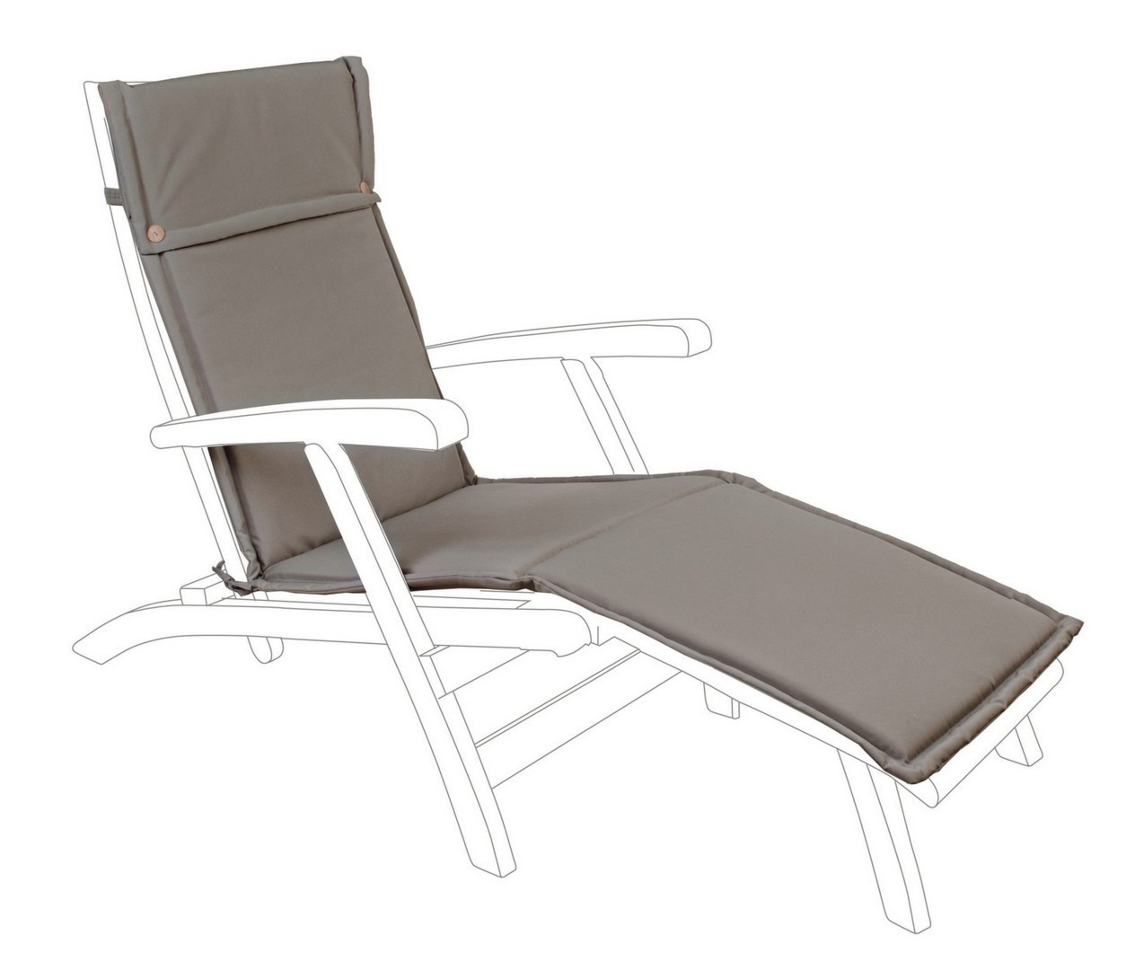 Poduszka na leżak CHOCO brązowa 50x176 wodoodporna z poliestru Bizzotto