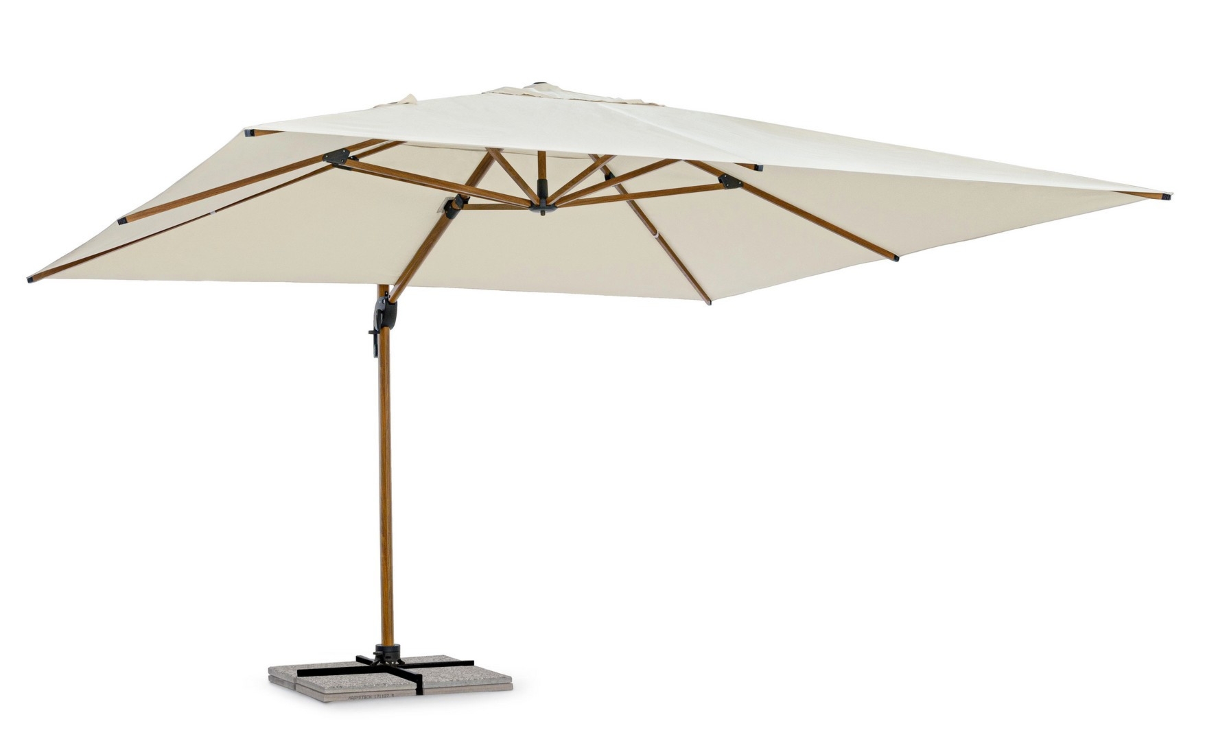 Parasol z nogą boczną ORION beżowy 400x400 aluminiowy Bizzotto