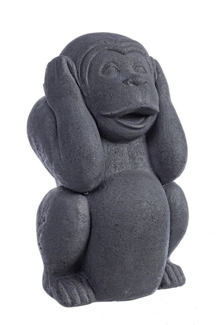 Dekoracja ogrodowa małpa nie słyszy GARDEN 22x19 z włókna szklanego i gliny Bizzotto