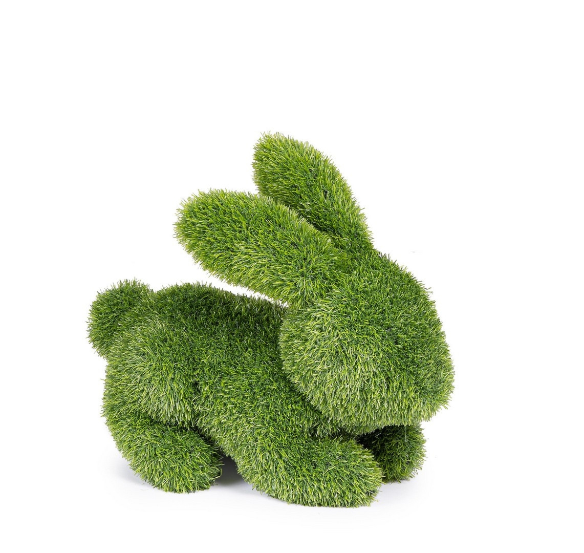 Królik z trawy syntetycznej RABBIT zielony 53x29x40h PP Bizzotto