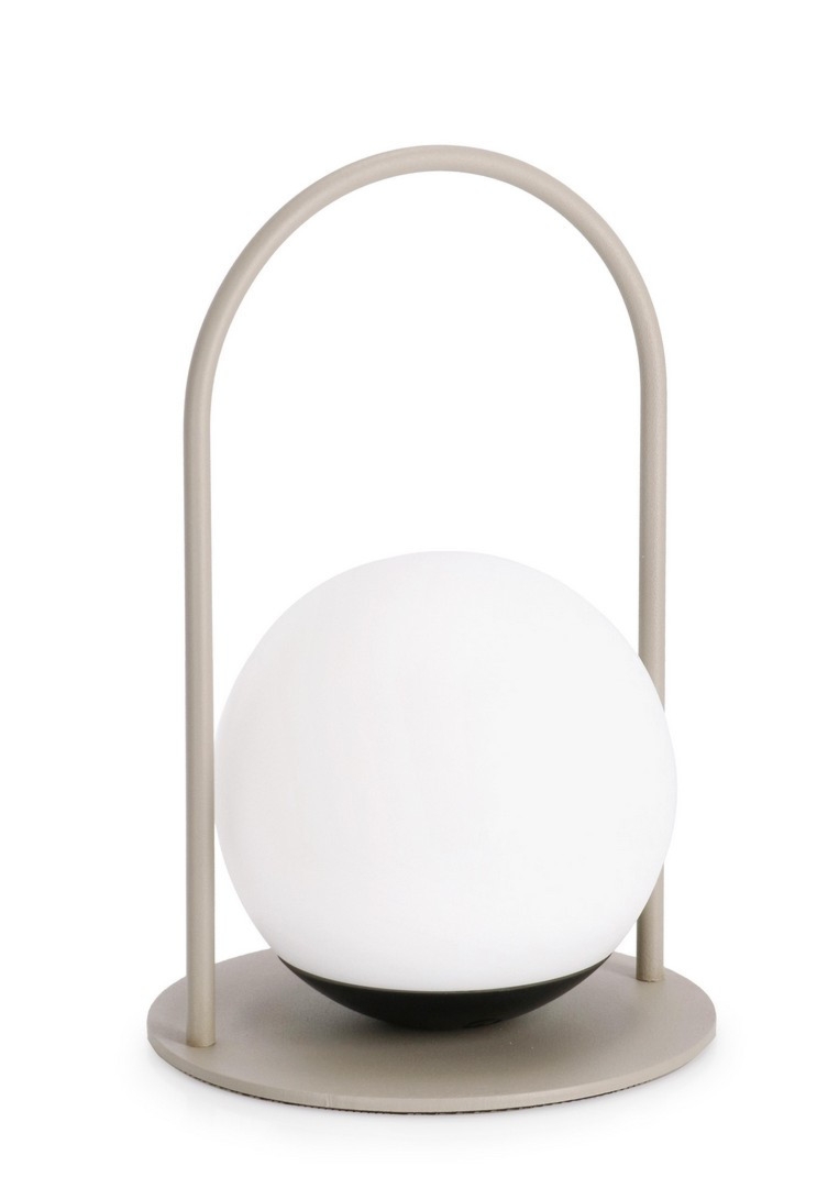 Lampa LED PANSY taupe Ø13 metalowa Bizzotto