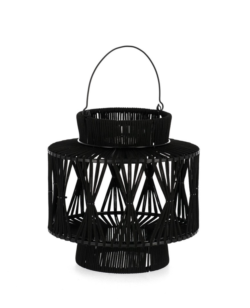 Lampa stołowa solarna NIKHITA czarna Ø28 stalowa Bizzotto