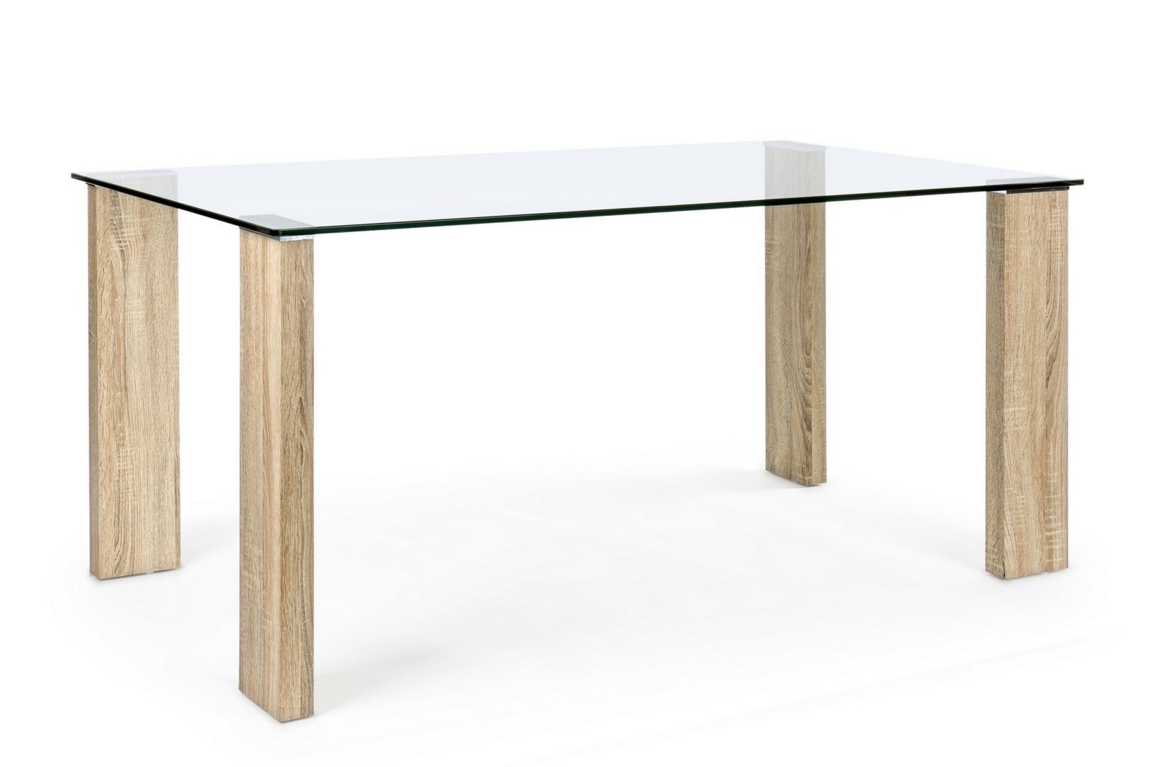 Stół Arley drewniany 160x90x75cm MDF + szkło hartowane Bizzotto