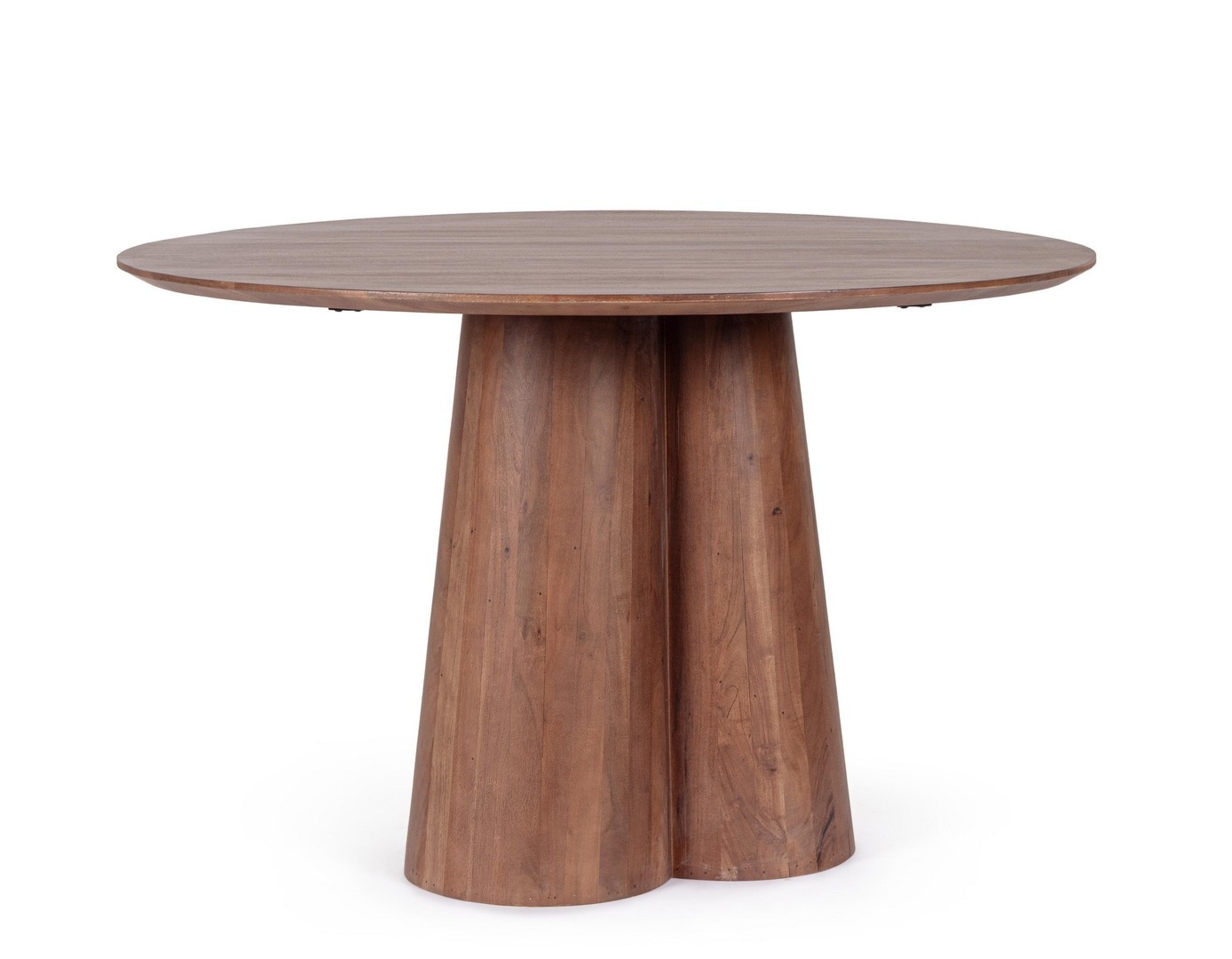 Stół Nassor tytoniowy Ø120cm drewno mango do montażu Bizzotto