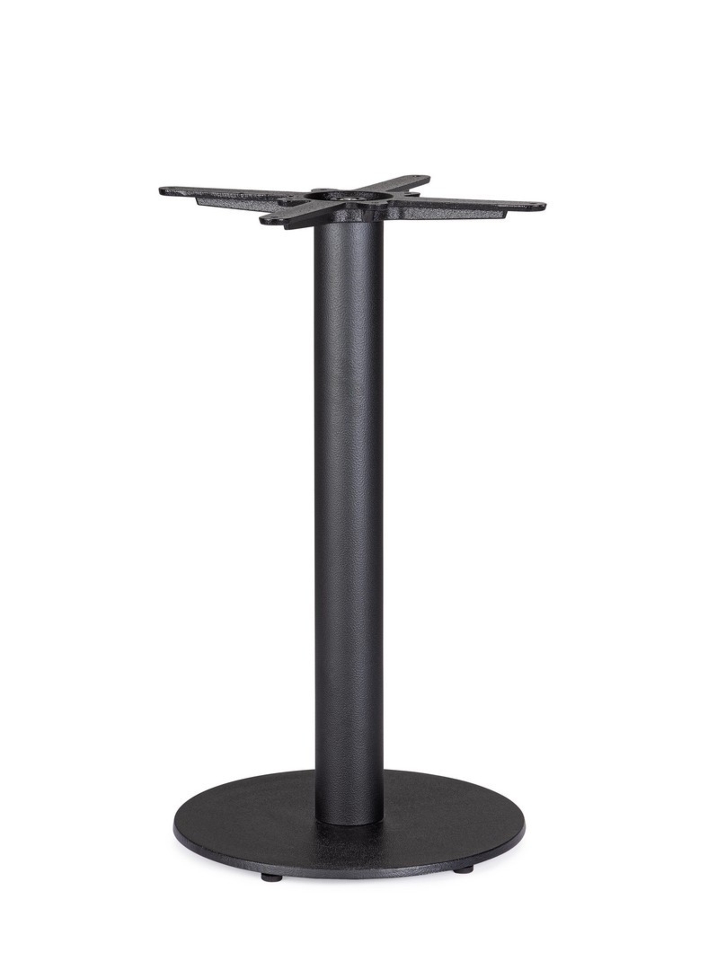 Stół Ecate czarny Ø40 cm żeliwna podstawa stalowa kolumna Bizzotto