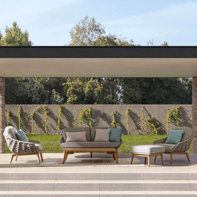 Luksusowy zestaw TAMIRES z drewna teak Bizzotto