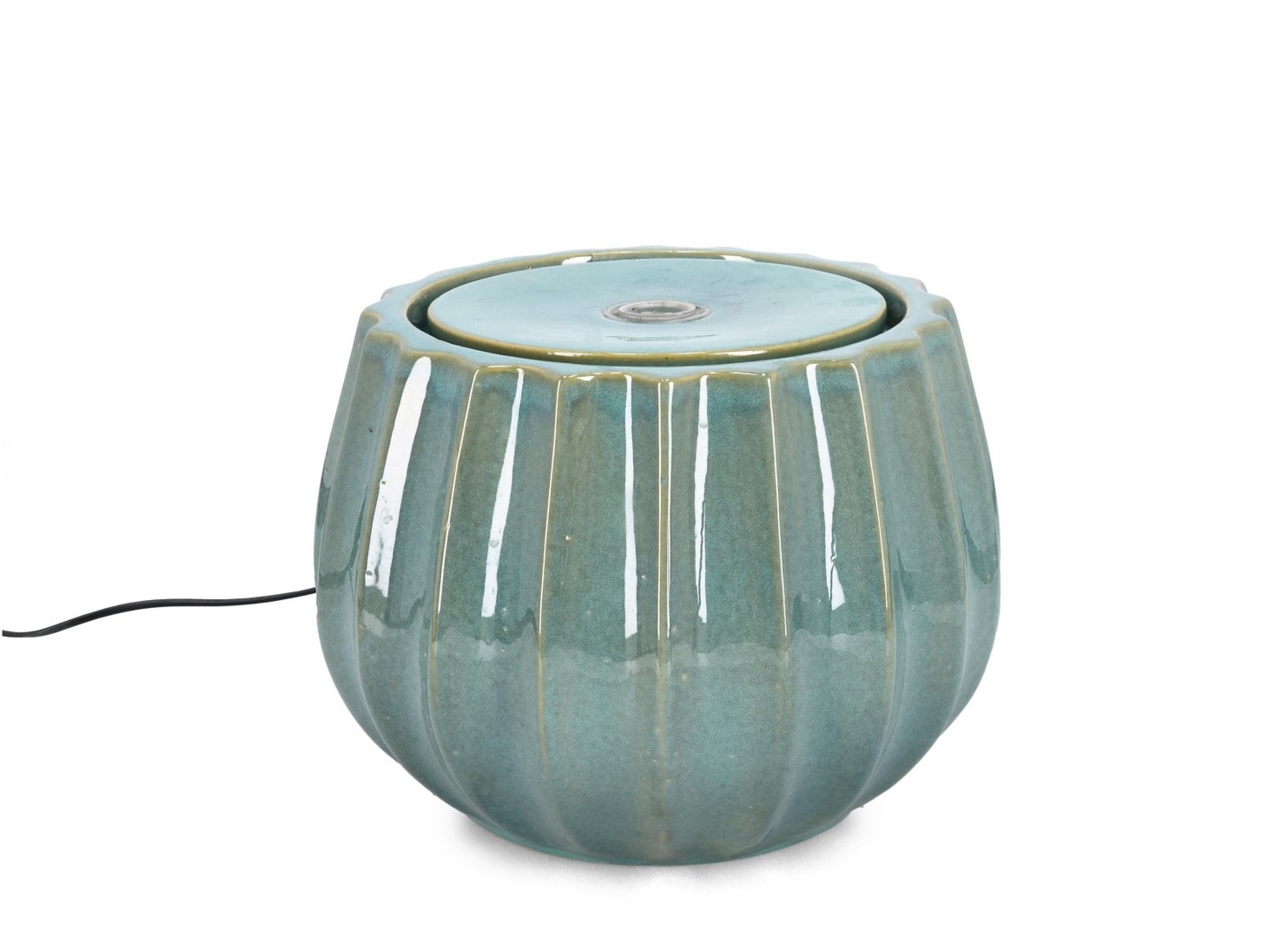 Fontanna ogrodowa ILYA niebiesko-zielona Ø35 ceramiczna Bizzotto