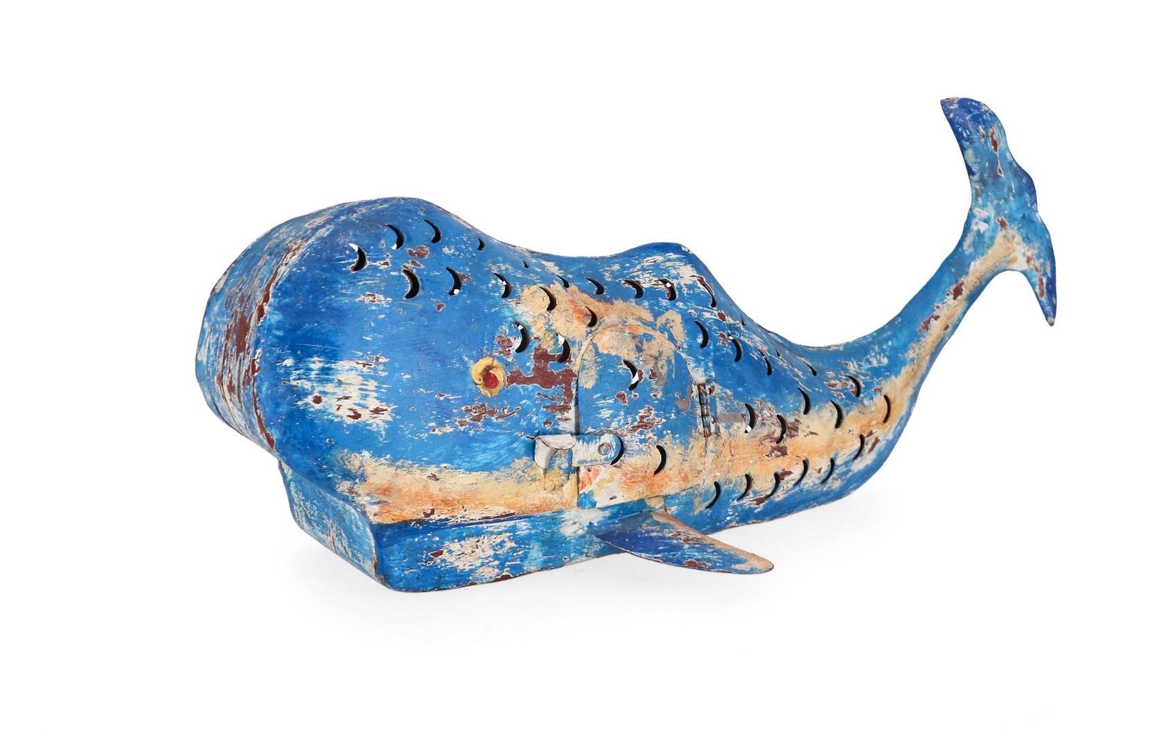 Dekoracja wieloryb NIXIE 50x25,5x20h metalowa Bizzotto