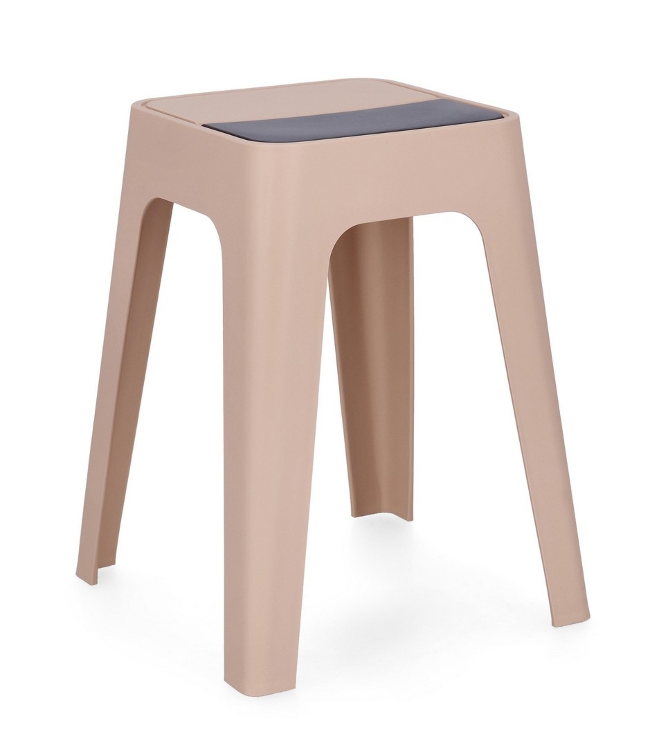 Stołek Hobbit różowy 36.5x36.5x46.5cm PP Bizzotto