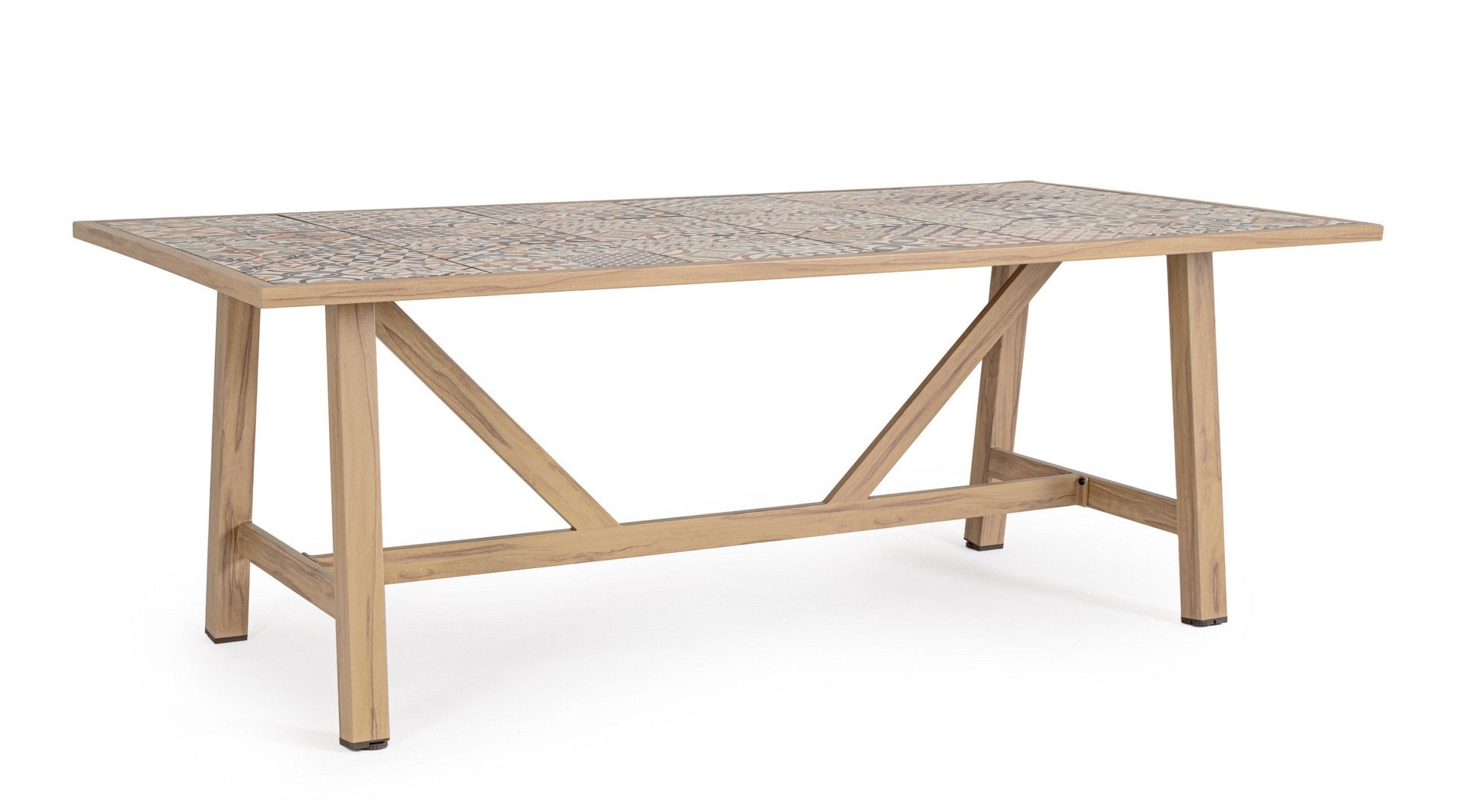 Stół ogrodowy KALIMERA desert 206x106 aluminiowy z efektem drewna Bizzotto