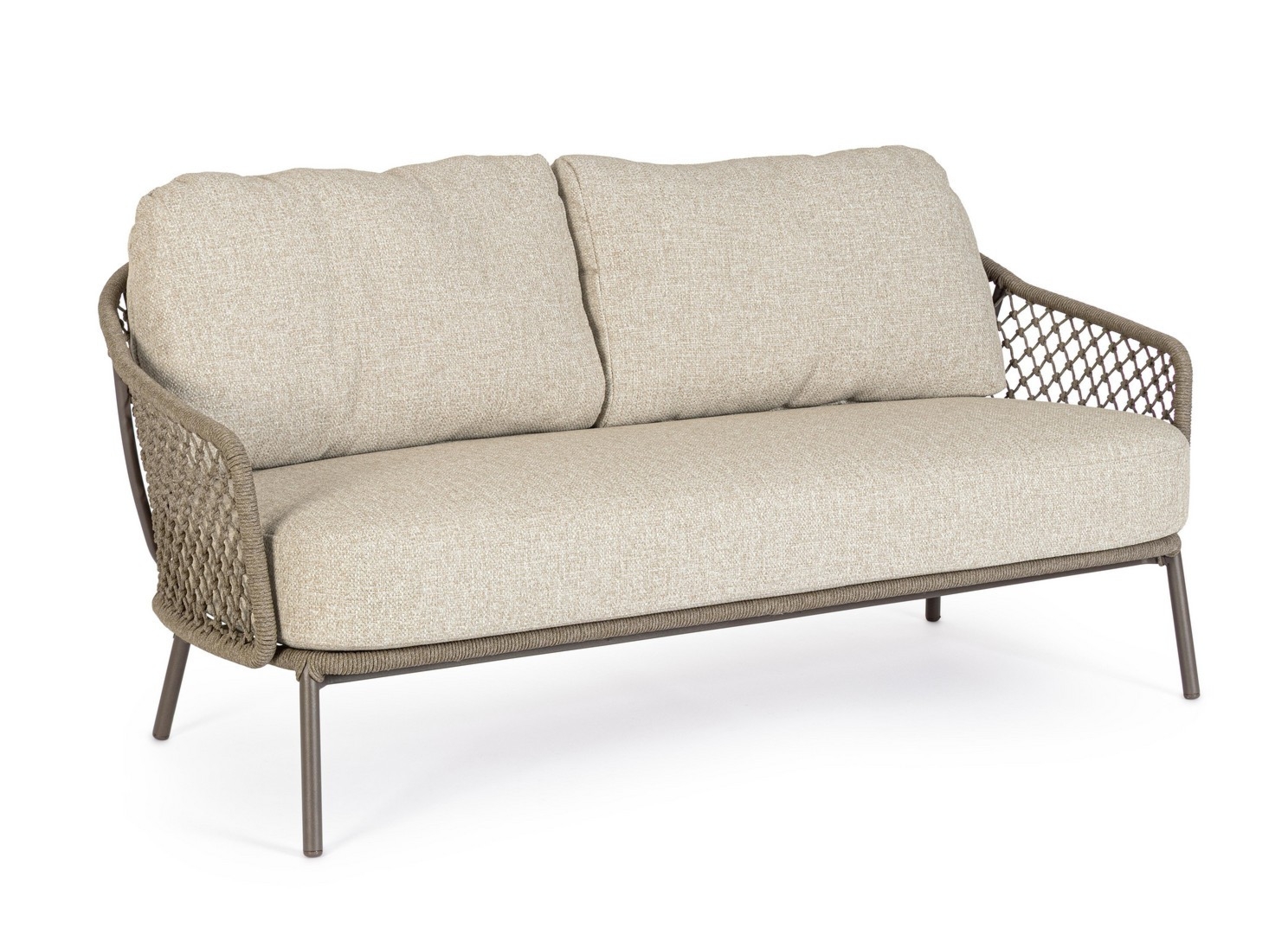 Sofa ogrodowa 2-3-os CORBETA  164x83.5 stalowa z liną polipropylenową Bizzotto