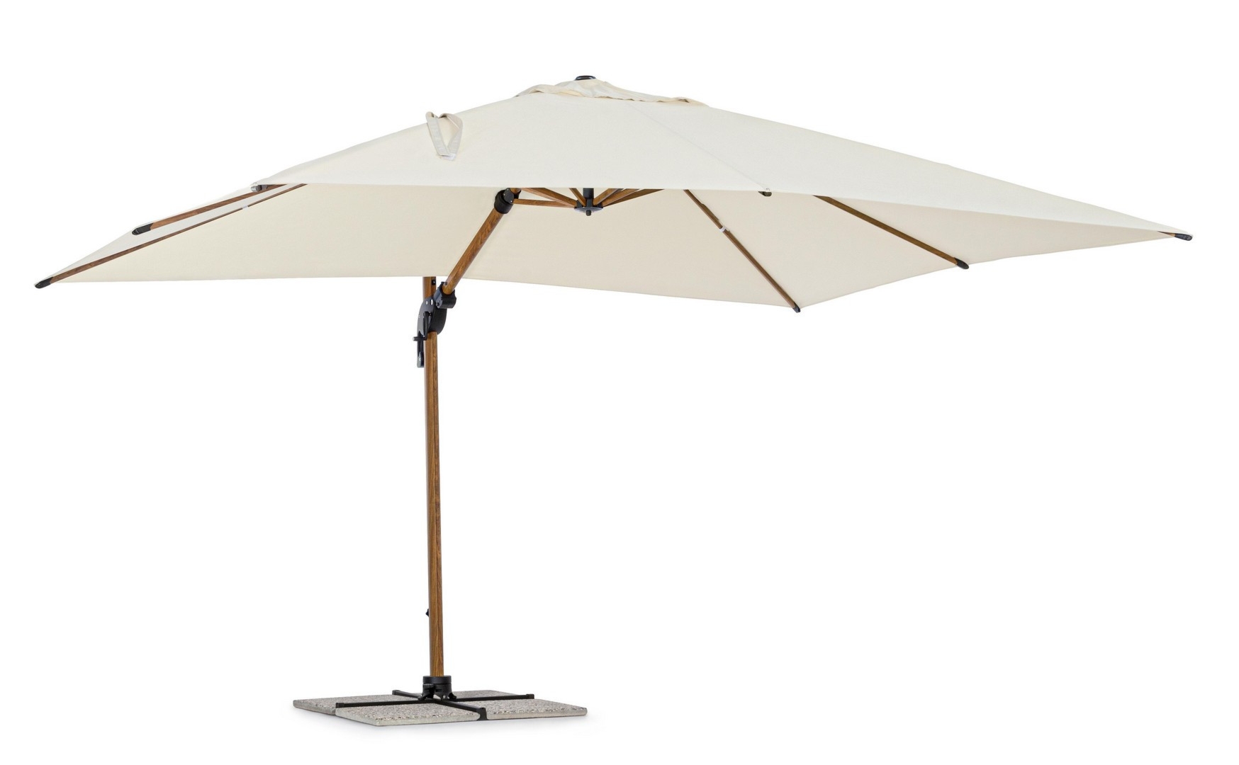 Parasol z nogą boczną ORION beżowy 400x300 aluminiowy Bizzotto