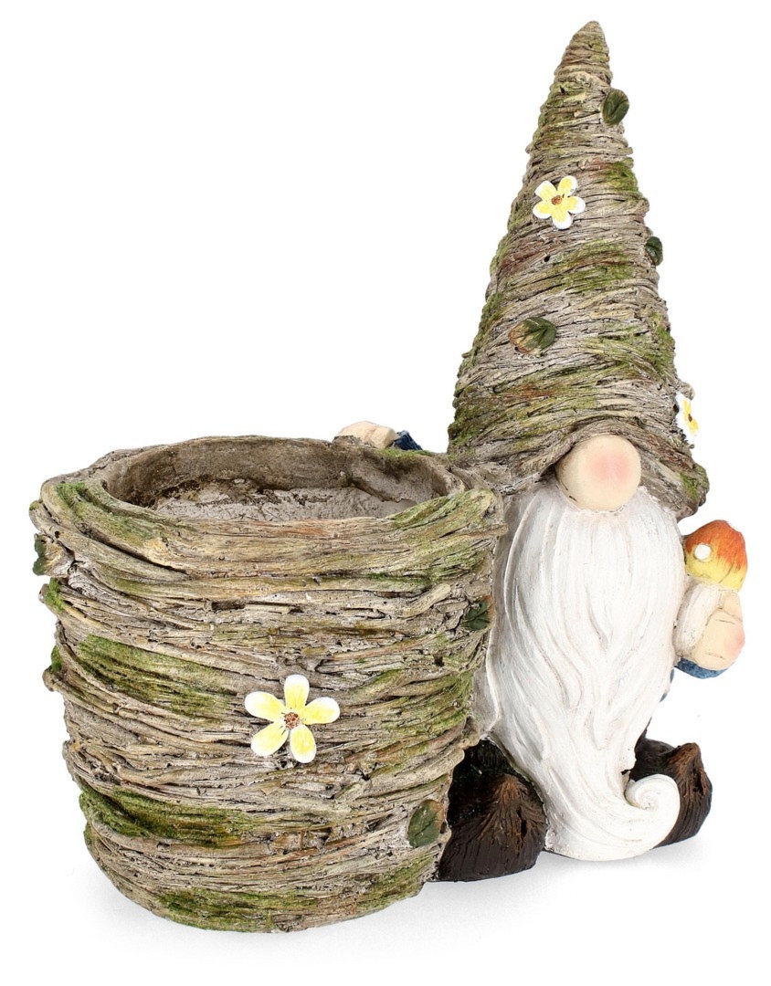 Krasnal z wazonem HANSEL 38x23x44h z magnezu Bizzotto