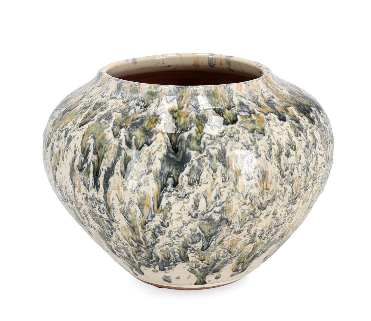 Wazon wykonany ręcznie ESMA zielony Ø22 z terakoty Bizzotto