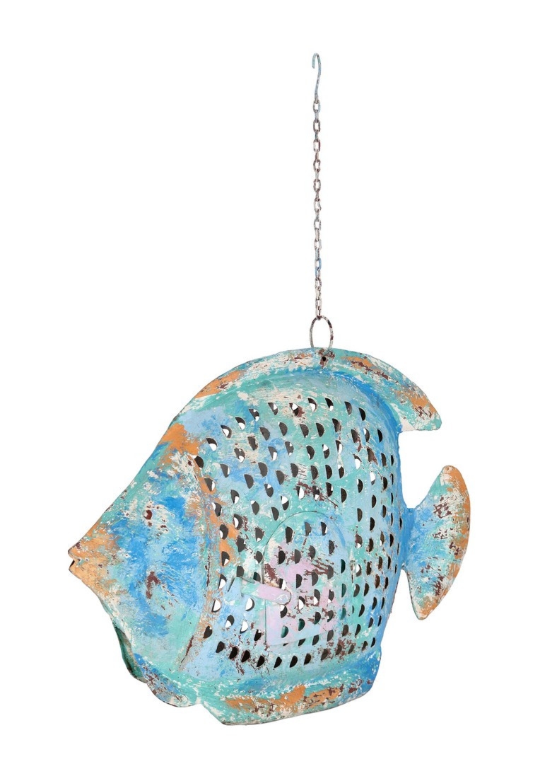 Dekoracja ryba NIXIE 56x13x46h metalowa Bizzotto