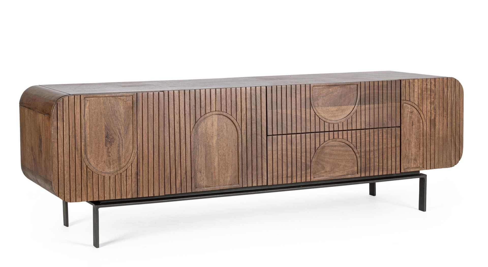 Szafka RTV Orissa miodowe mango 172x44x55cm Mango wood i MDF Bizzotto