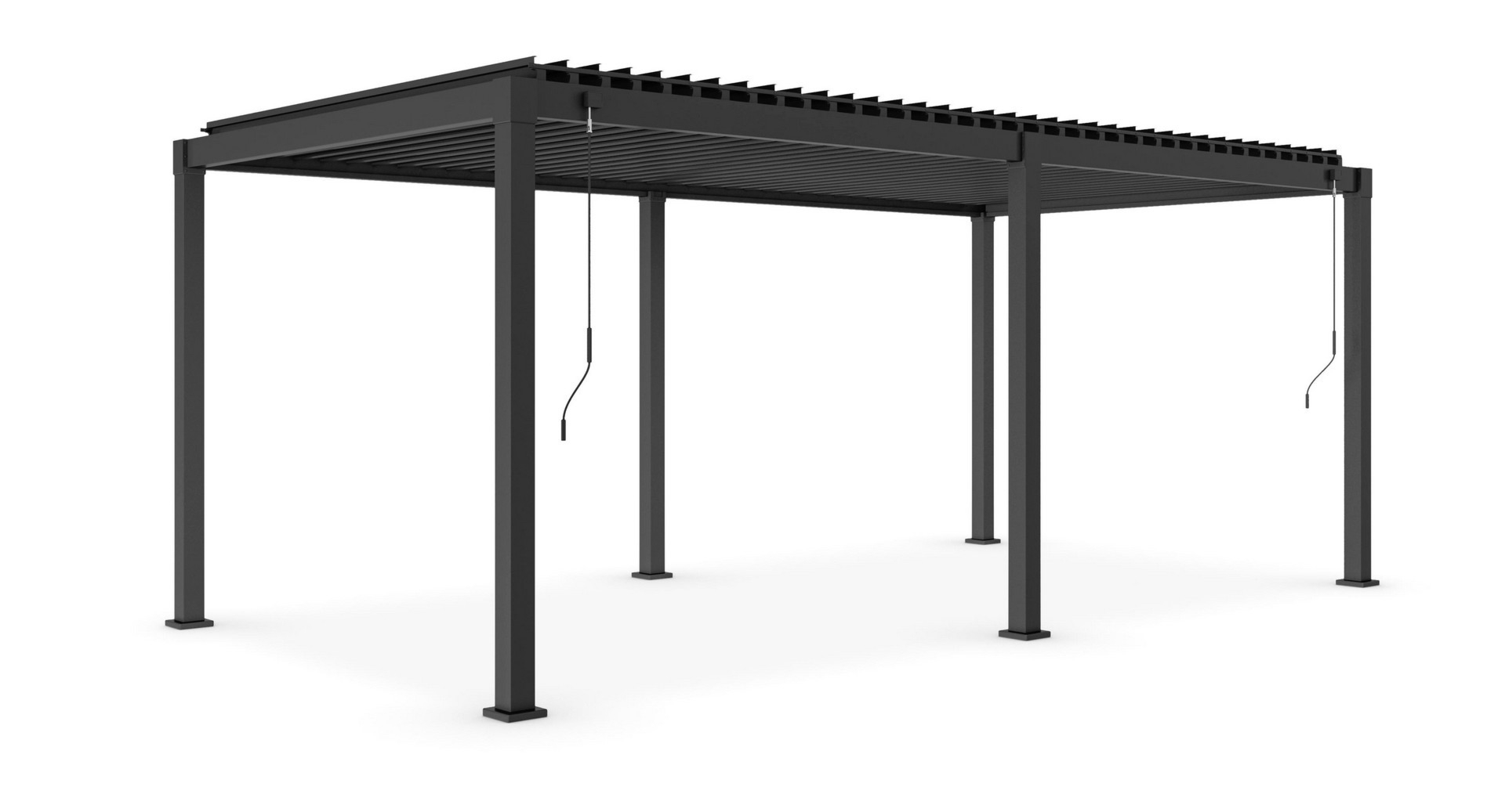 Pergola ogrodowa GARDA antracytowa 600x300 z aluminium Bizzotto