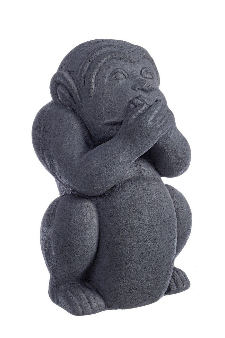 Dekoracja ogrodowa małpa nie mówi GARDEN 21.5x20 z włókna szklanego i gliny Bizzotto