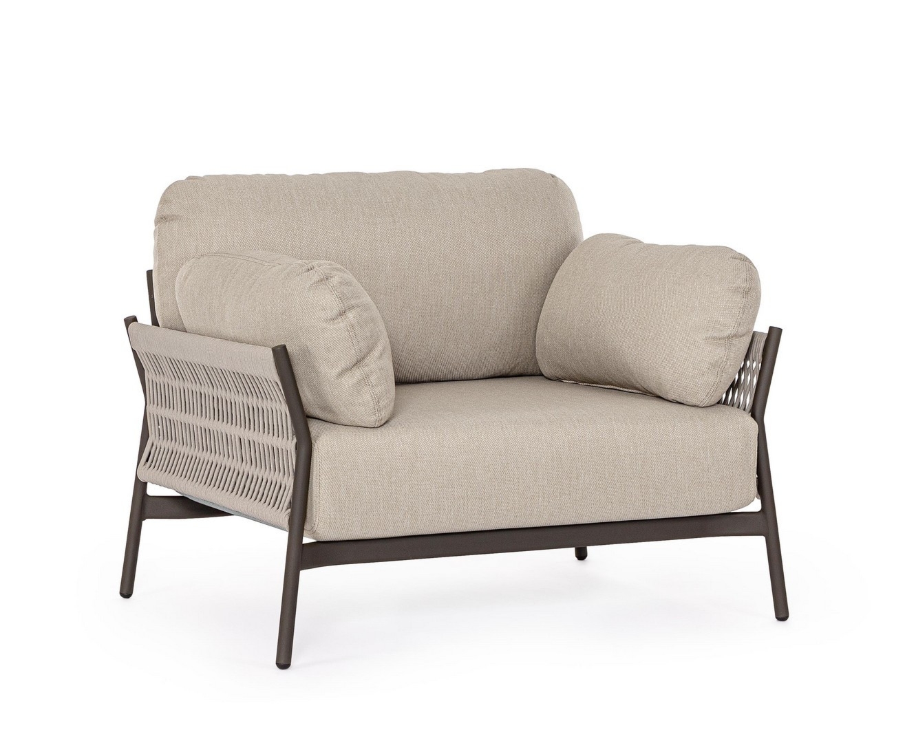 Fotel ogrodowy PARDIS 99x80 aluminiowa z liną olefinową Bizzotto