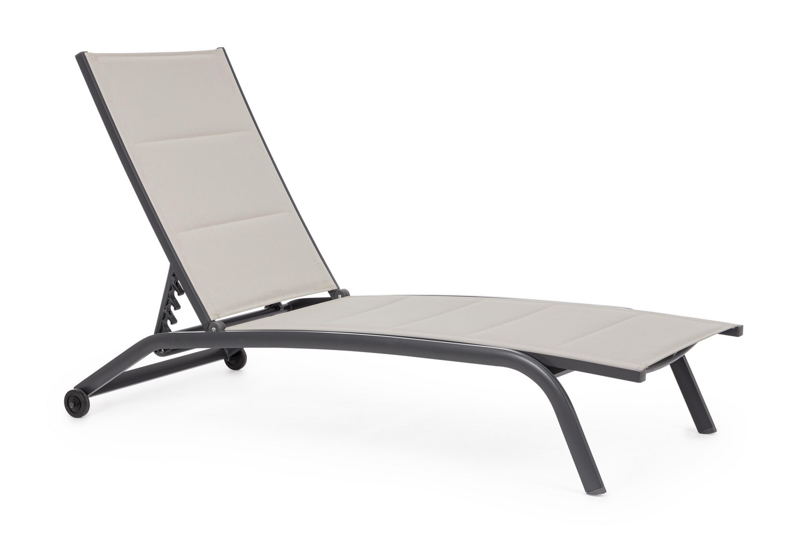 Leżak ogrodowy CLEOPAS antracyt/szary 61x192 aluminiowy Bizzotto