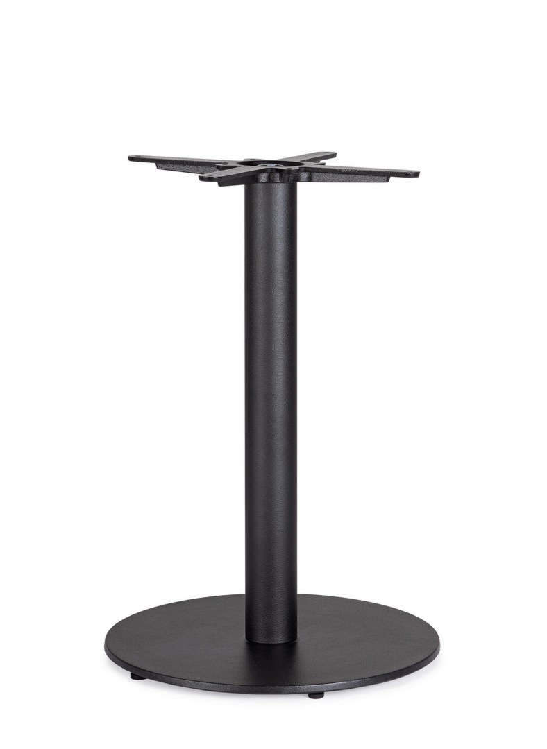 Stół Ecate czarny Ø50 cm z żeliwa Bizzotto