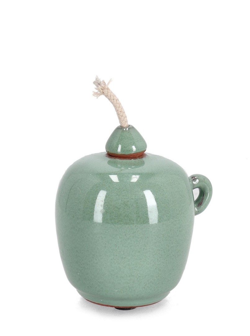 Wazon dekoracyjny ESMA zielony 10,5x9x11,5h z terakoty Bizzotto