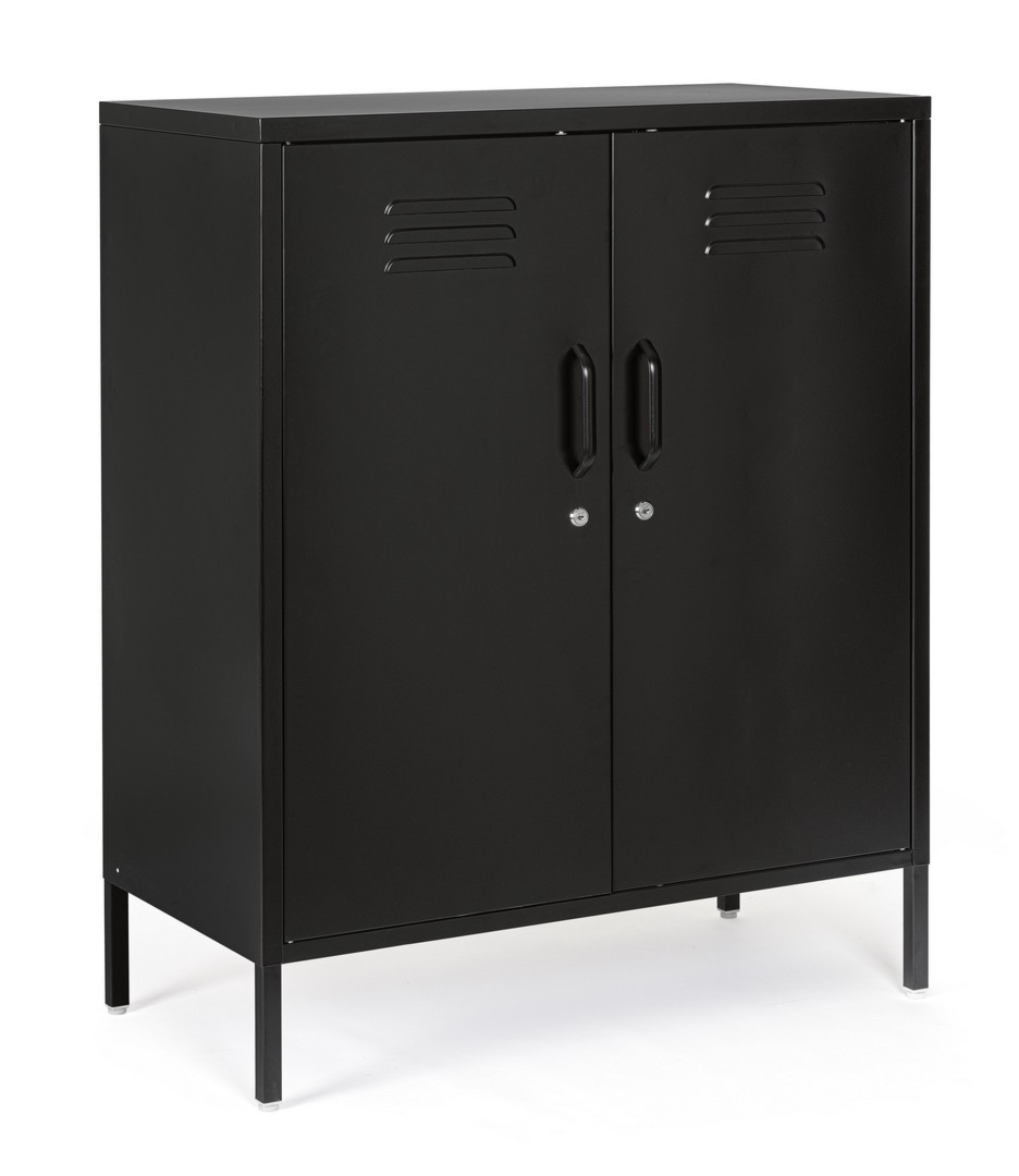 Kredens Cambridge czarny 40x80x101,5h stal powlekana epoksydowo Bizzotto