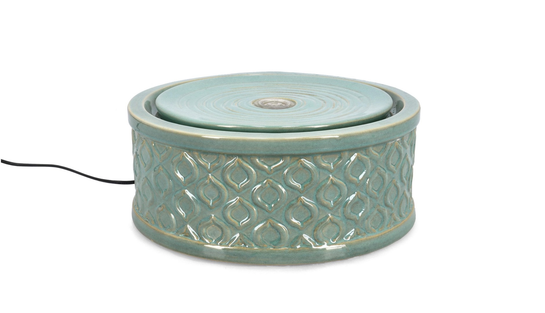 Fontanna ogrodowa LYSA zielona Ø33 ceramiczna Bizzotto