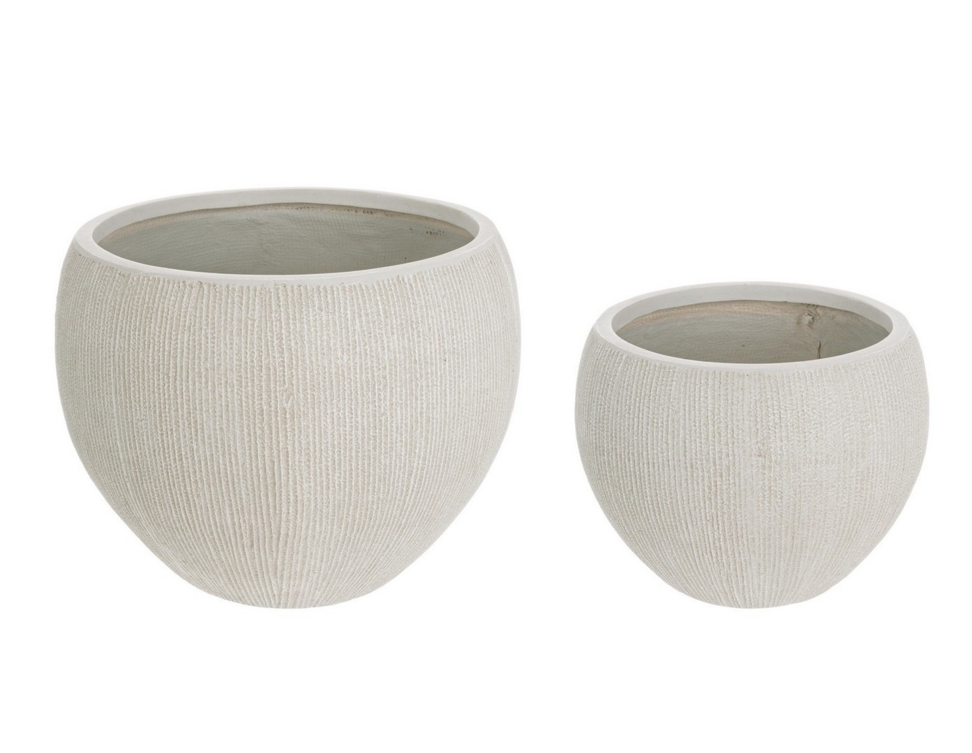 Zestaw donic ogrodowych BRUSH beżowy Ø39,Ø51 z włókna szklanego i gliny Bizzotto