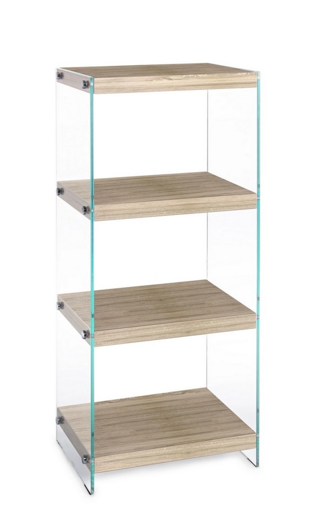 Regał Line kenya 40x30x100,5cm MDF i szkło Bizzotto