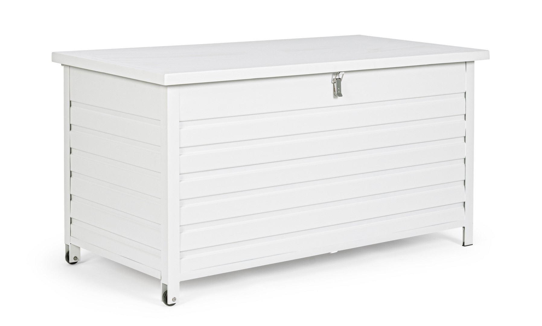 Skrzynia ogrodowa ATLANTIC biała 141x73 aluminiowa Bizzotto